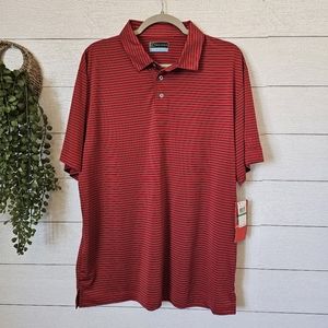 PGA TOUR Golf Polo Men's Large Red Striped New NWT $60 MSRP